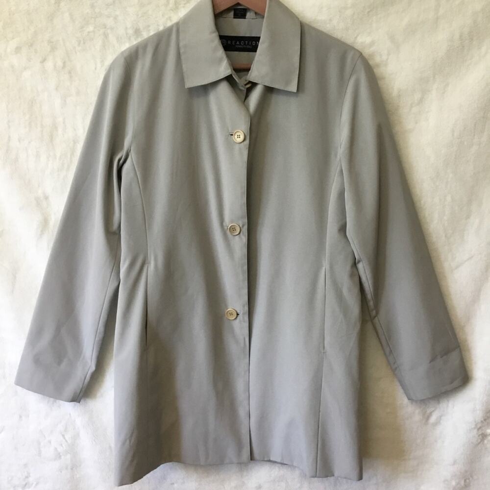 Kenneth Cole Reaction Light Gray Classic Rain Coat